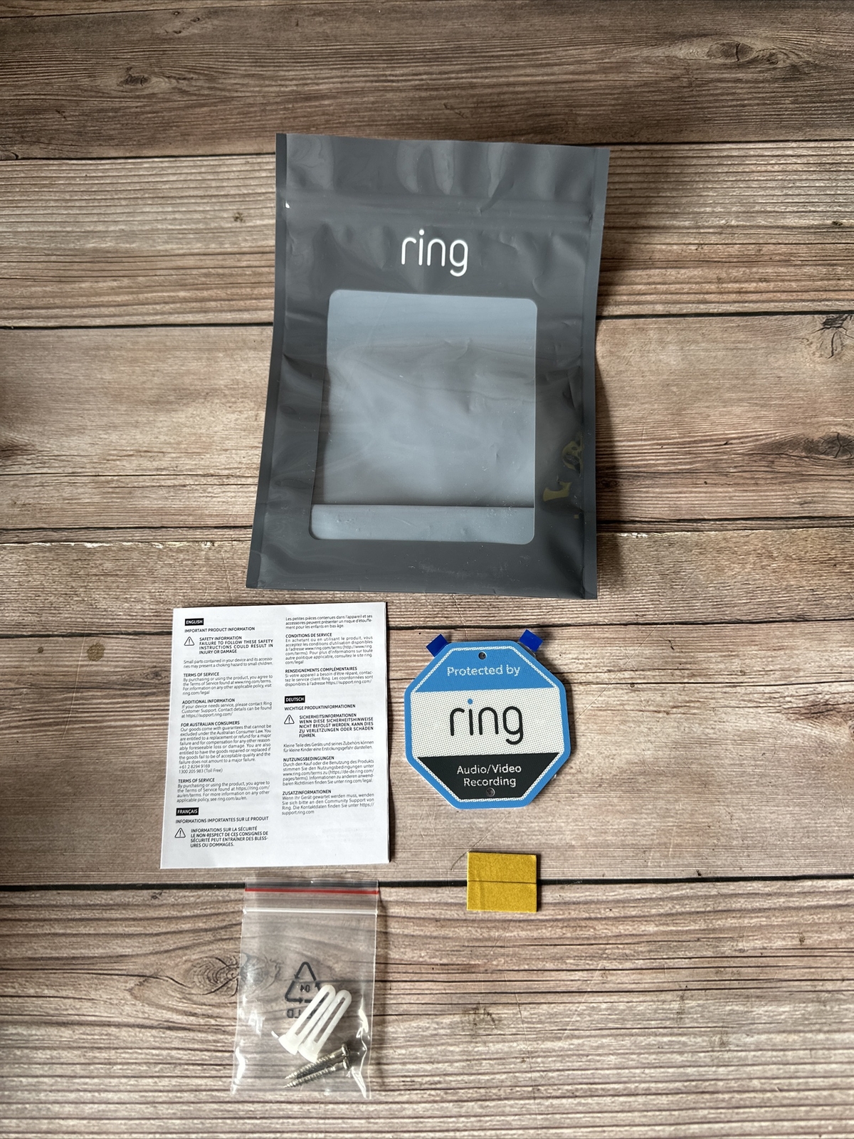 The Ring Security Small Sign- 3 x 3 inches