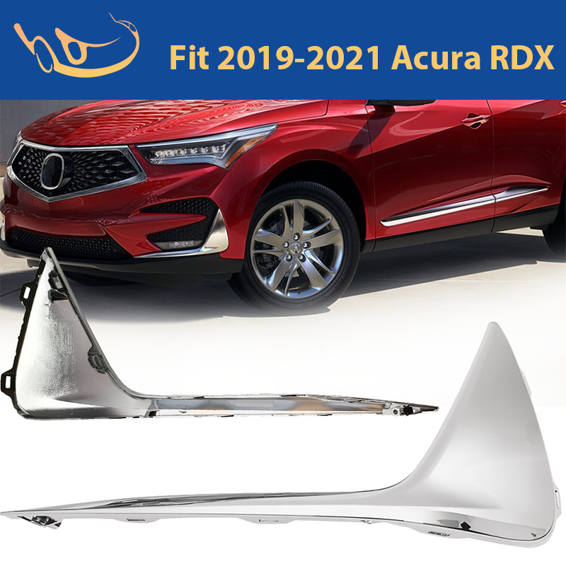 Chrome Front Bumper Fog Light Strip Trim Driver Side For 2019 20 2021 Acura RDX