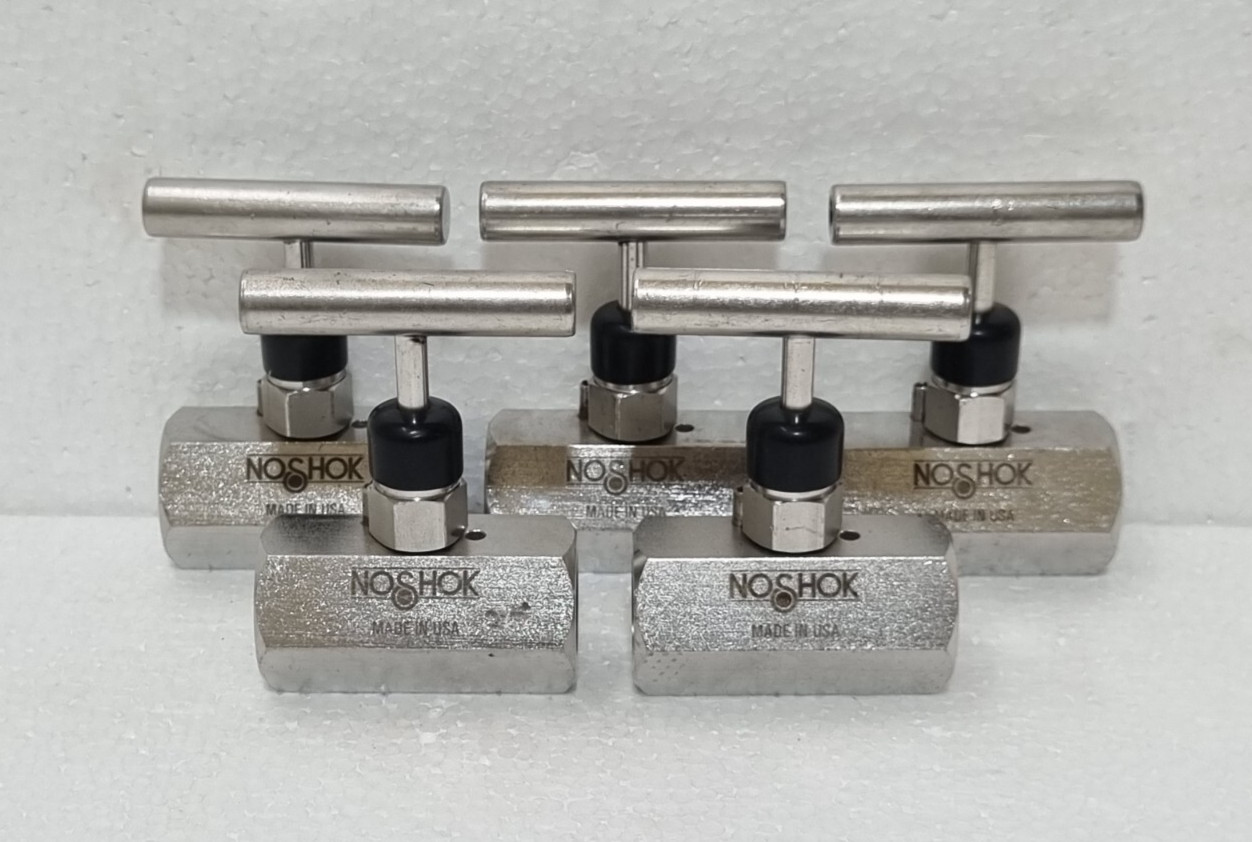 NOSHOK 404-FFS 1/2" NPT FEMALE NEEDLE VALVE HARD SEAT 316SS, LOT OF 5 PC #2