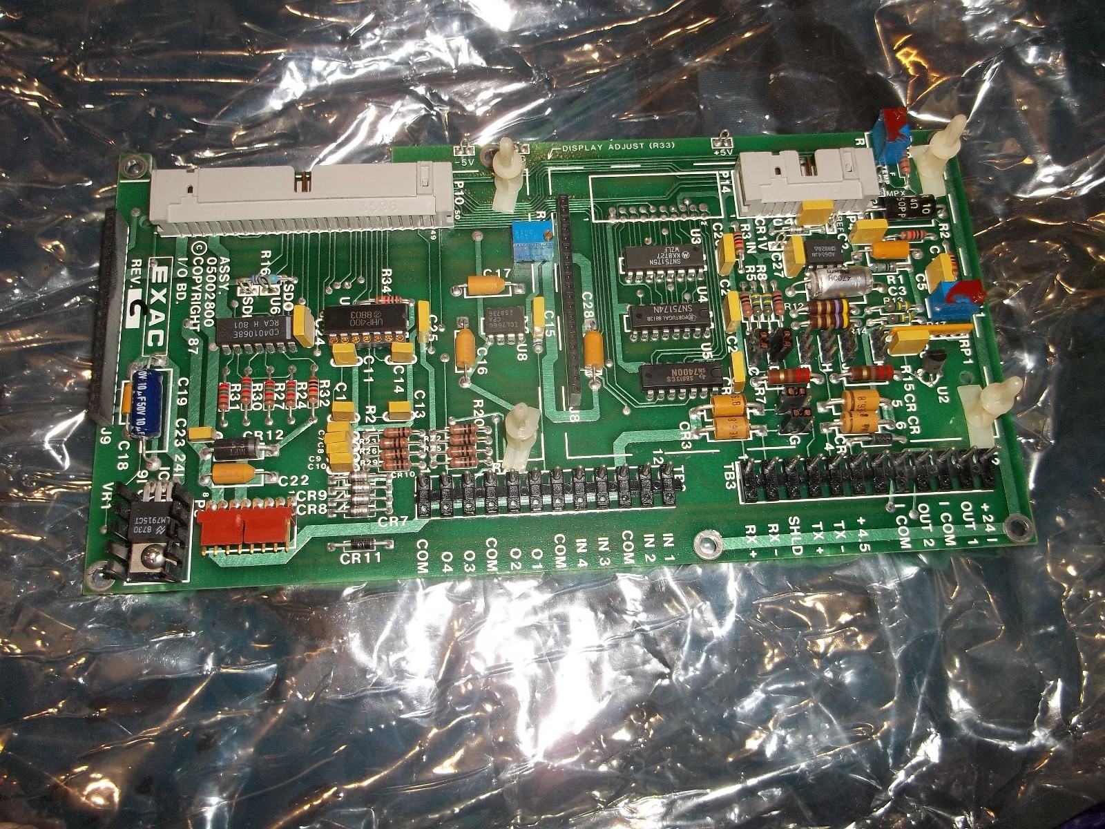 EXAC ASSY I/O 05002800 REV C CIRCUIT BOARD PLC (WL38-2)