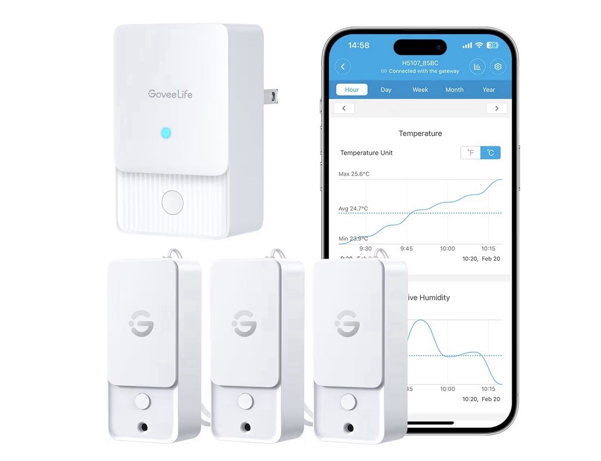 GoveeLife Smart Gateway 2 with Smart Thermo-Hygrometer 3 Lite New Open Box
