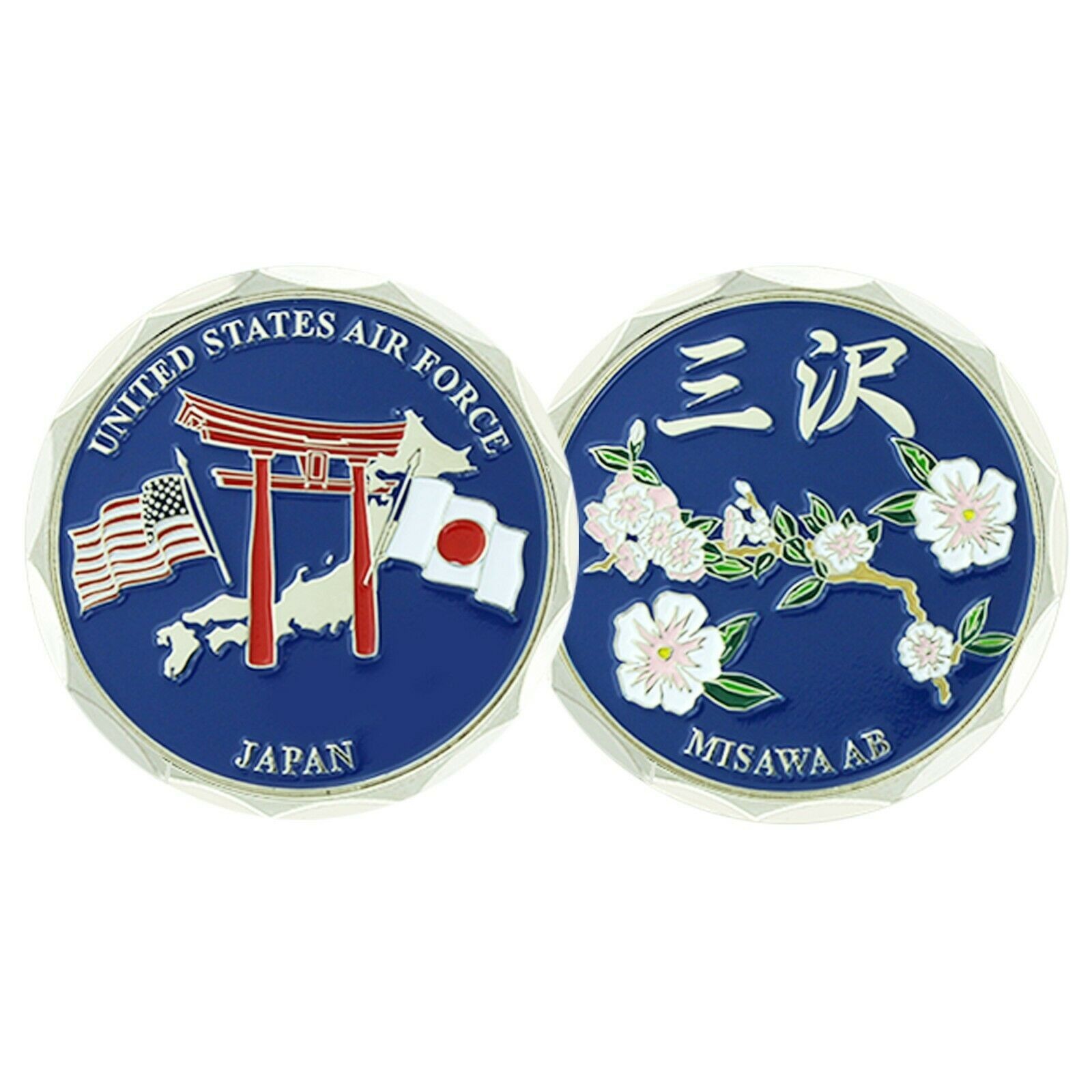 US AIR FORCE MISAWA AIR BASE FLOWERS COIN