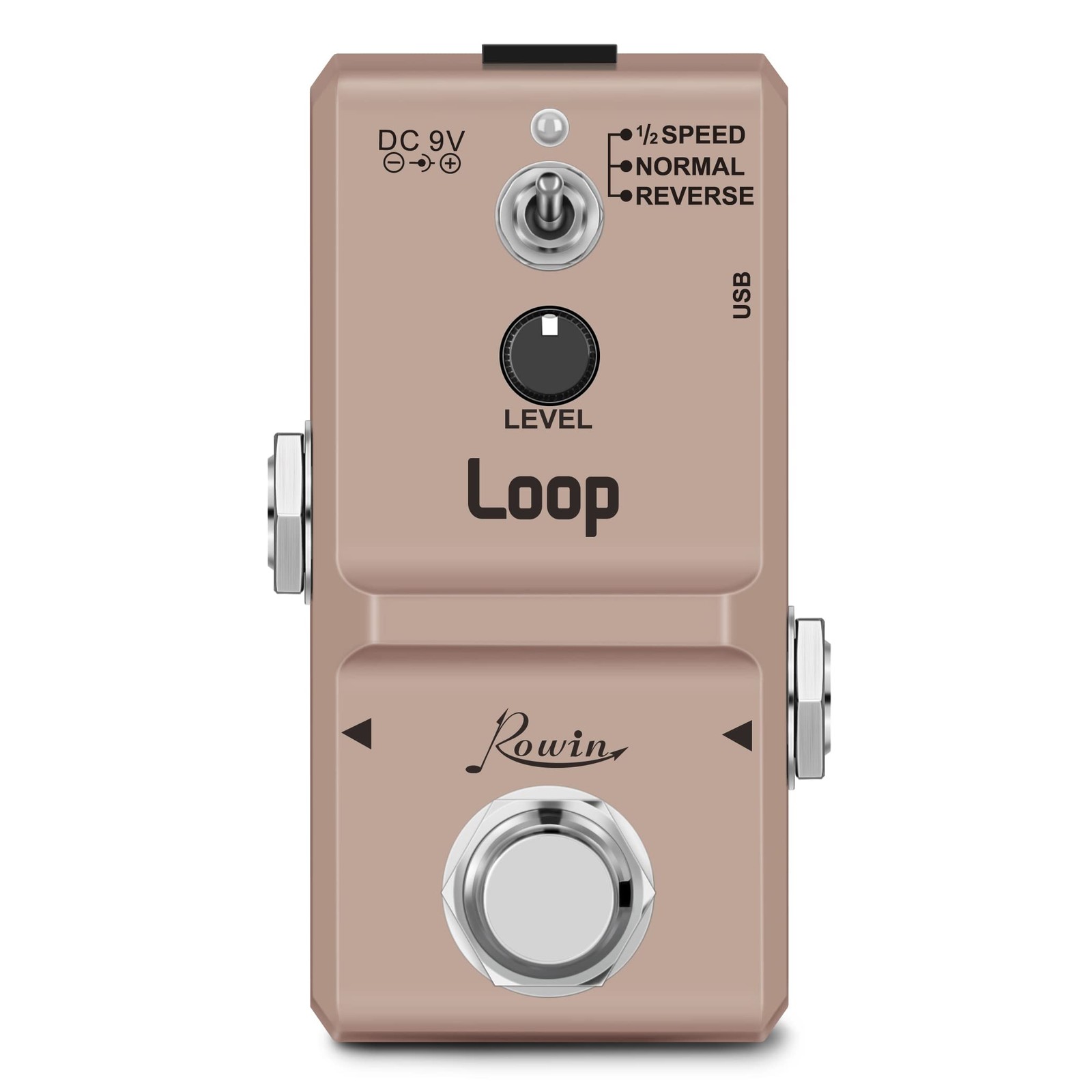 Looper Guitar Effects Pedal 10 Min Unlimited Overdubs USB 1/2 Speed Reverse