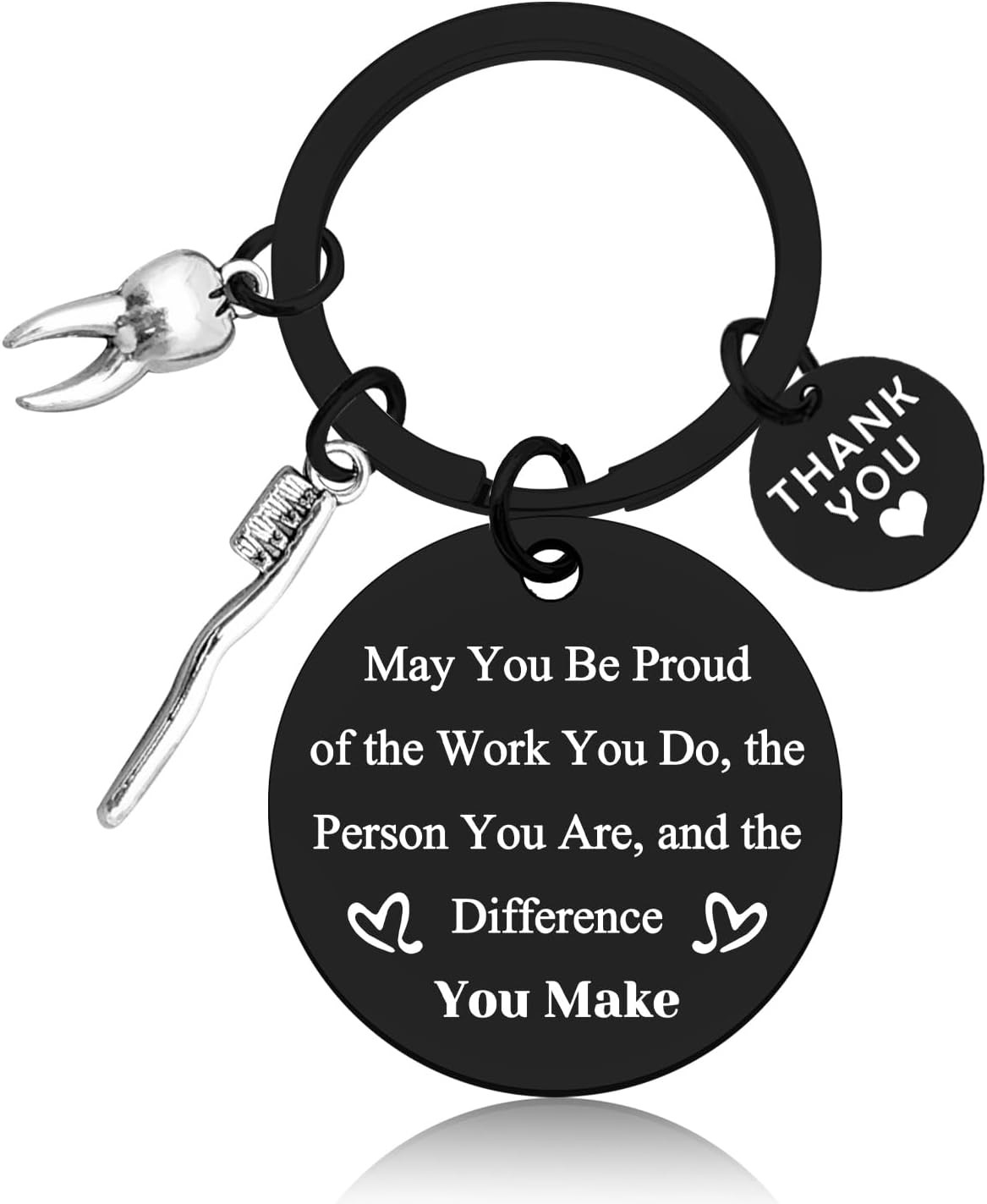 Dentist Gifts Dental Gift Thank You Keychain for Dental Assistant Dentist Gradua