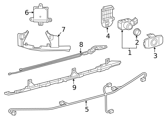 Genuine Lexus Blind Spot Detection System Warning Sensor Bracket 88173-06020