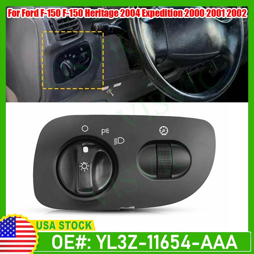 For Ford Expedition F-150 00-04 HEADLIGHT dash control SWITCH dimmer head light