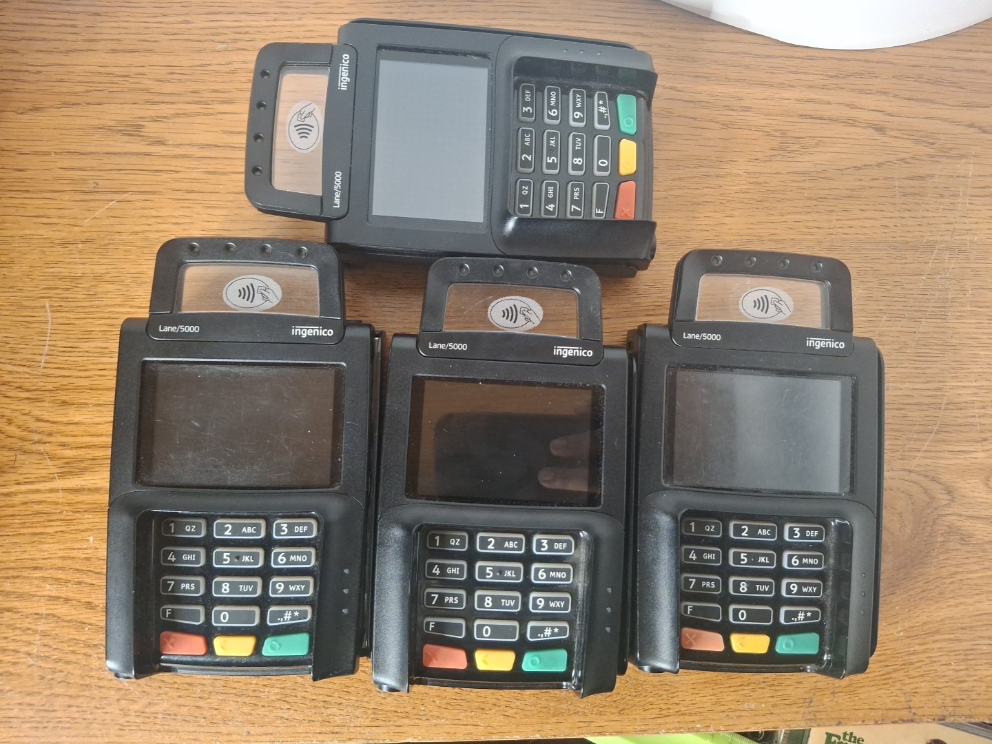 Lot Of 4 Ingenico Lane/5000 Electronic Credit Card Payment Terminal No Cables