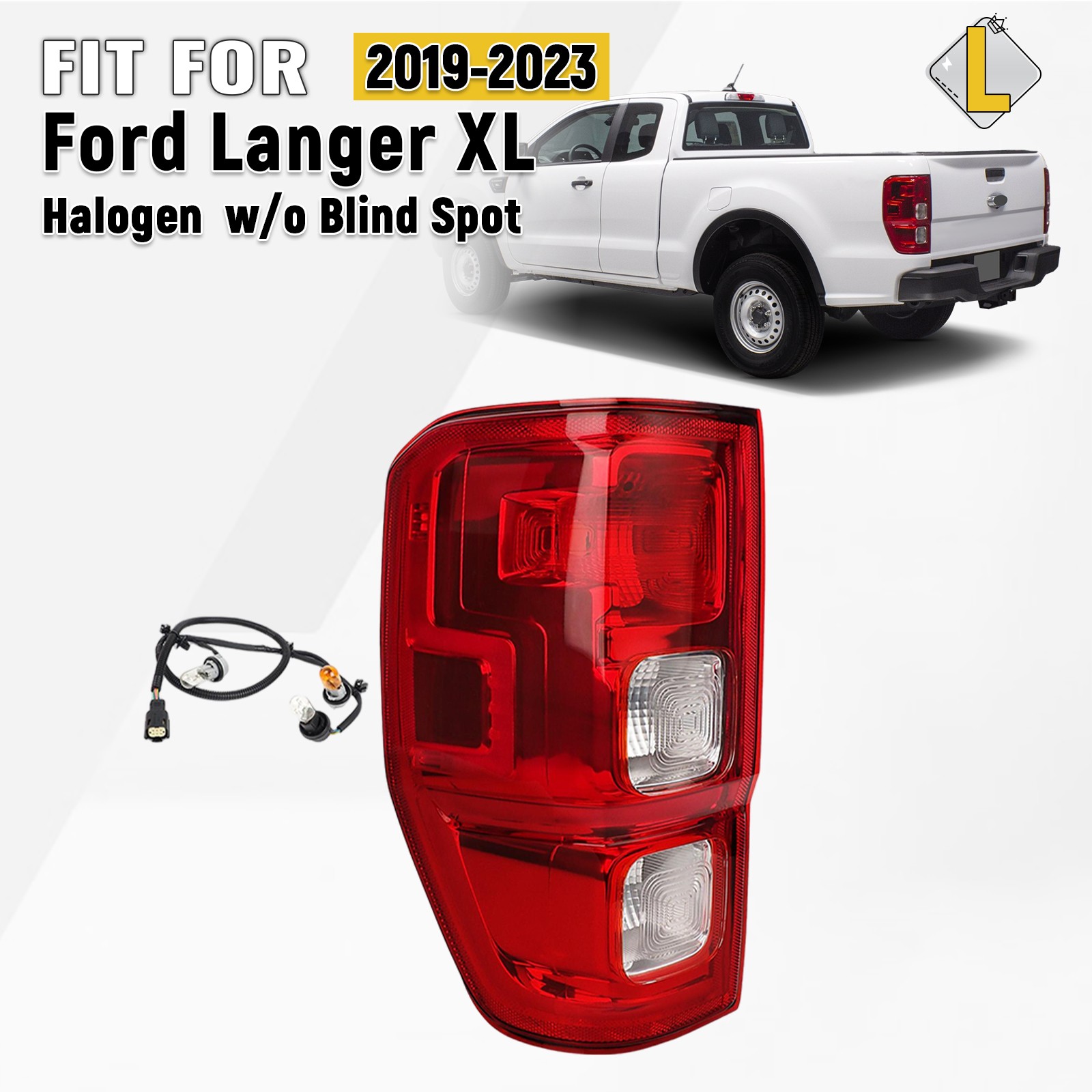 For 2019-2023 Ford Ranger XL Halogen Tail Light w/o BLIS Driver Left Side