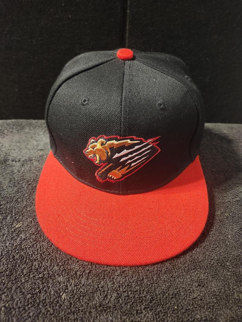 Fresno Grizzlies Single A Red & Black Primary Logo SnapBack Hat