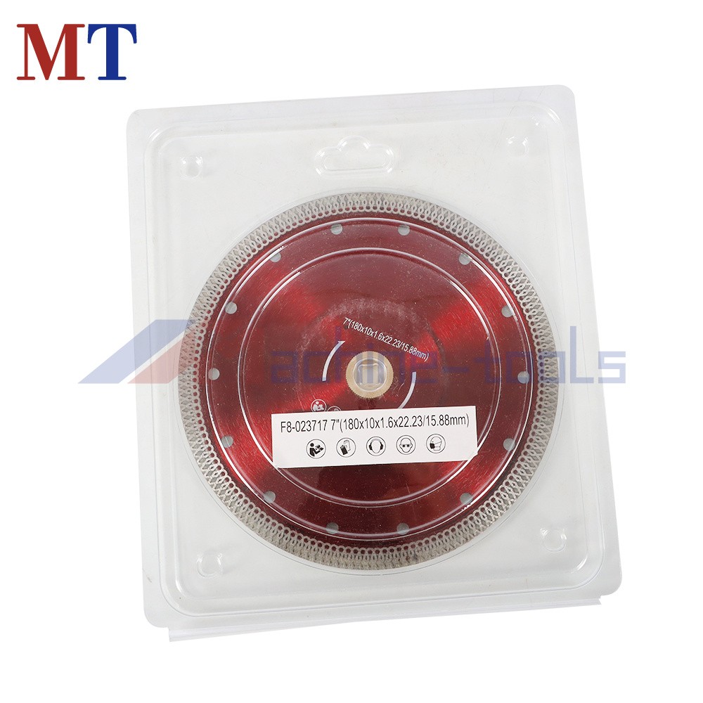 Red 7 Inch Super Thin Diamond Porcelain Cutting Blade Tile Blade For Cutting