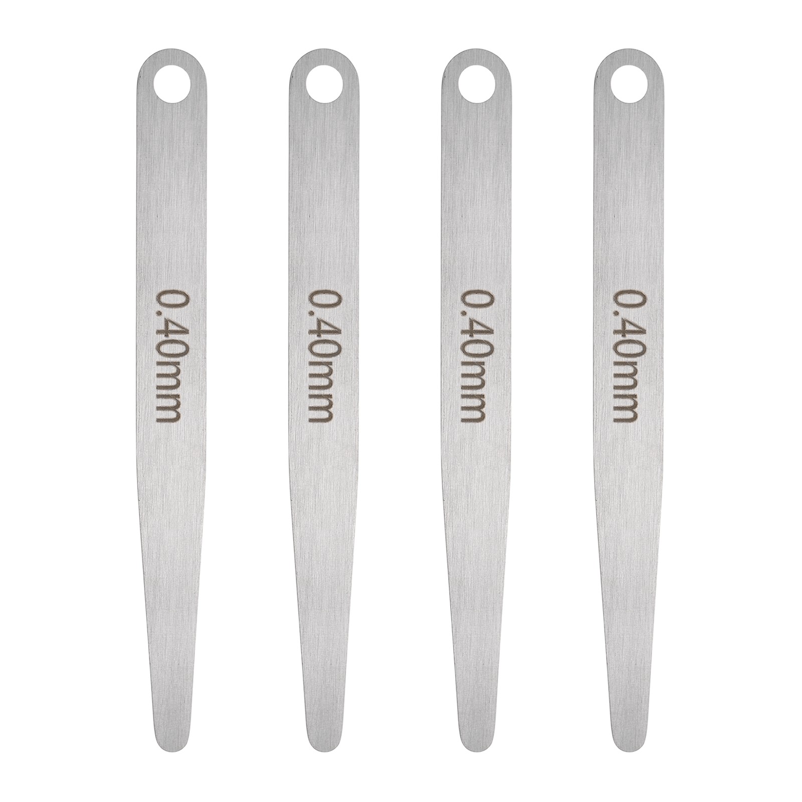4pcs Metric Thickness Feeler Gauge 0.4mm Single Blade Tapered Feeler Gauge