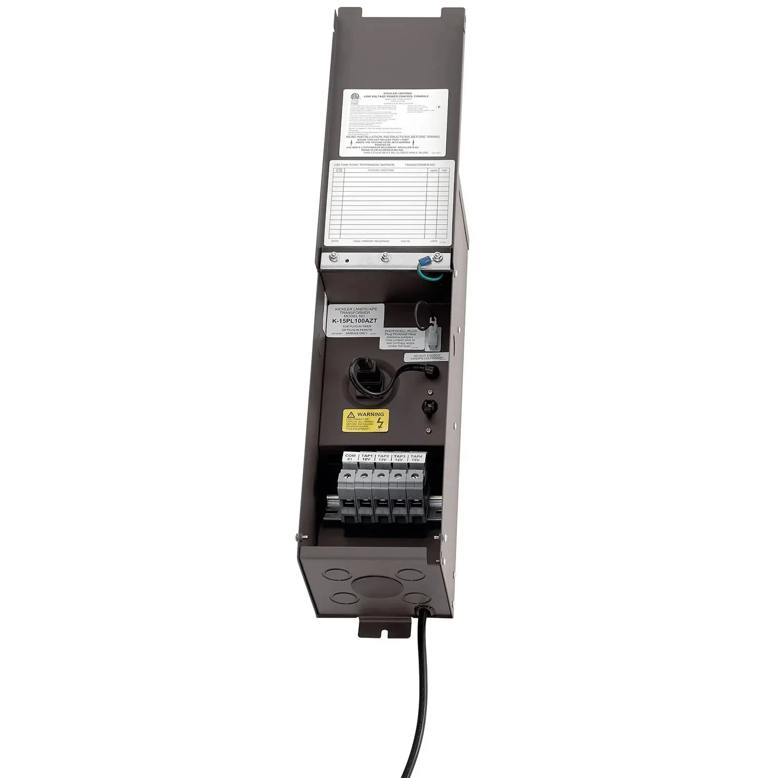KICHLER 15PL100AZT - PLUS SERIES TRANSFORMER MULTI TAP 100 WATT IN BRONZE
