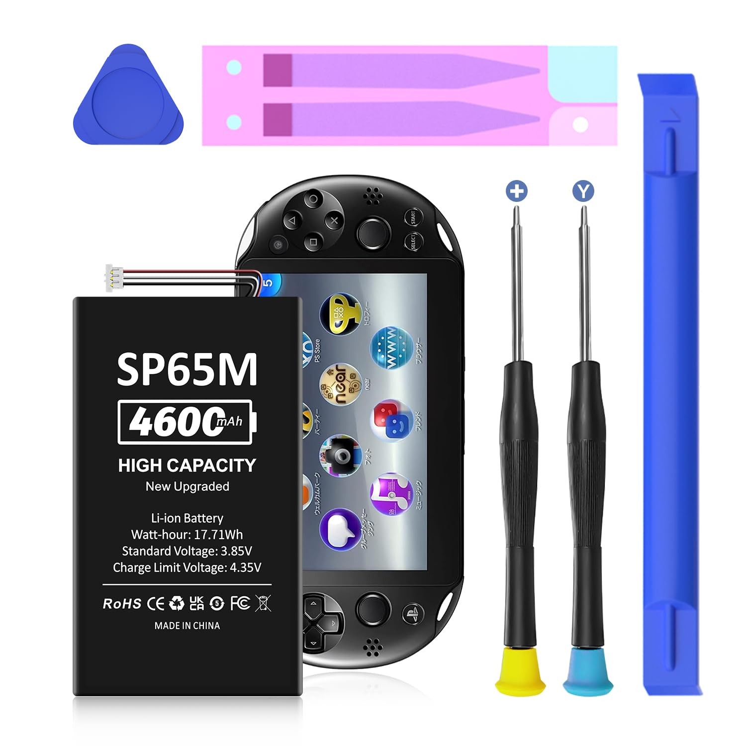 4600mAh Battery for Sony PS Vita 1000, [2026 Upgraded] 0 Cycle Replacement for P