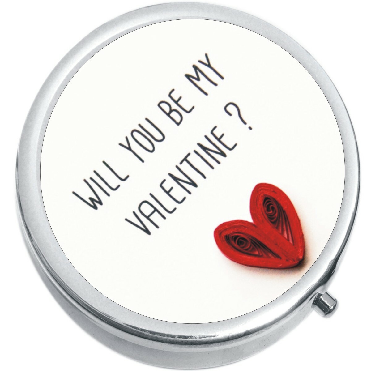 Valentine Medicine Vitamin Compact Pill Box