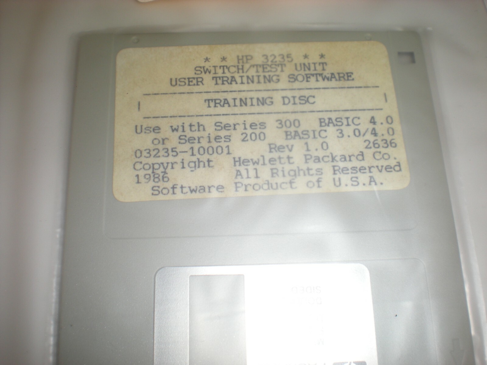 Hewlett Packard Programming & Configuration Manual for HP 3235 Switch/Test - #1
