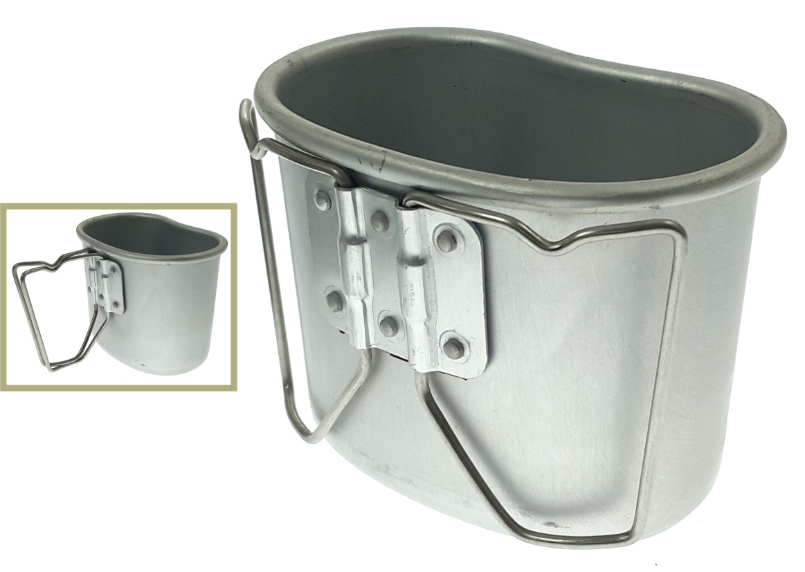 Original Belgian Belgium army canteen cup mug mess Aluminum pot bushcraft NEW
