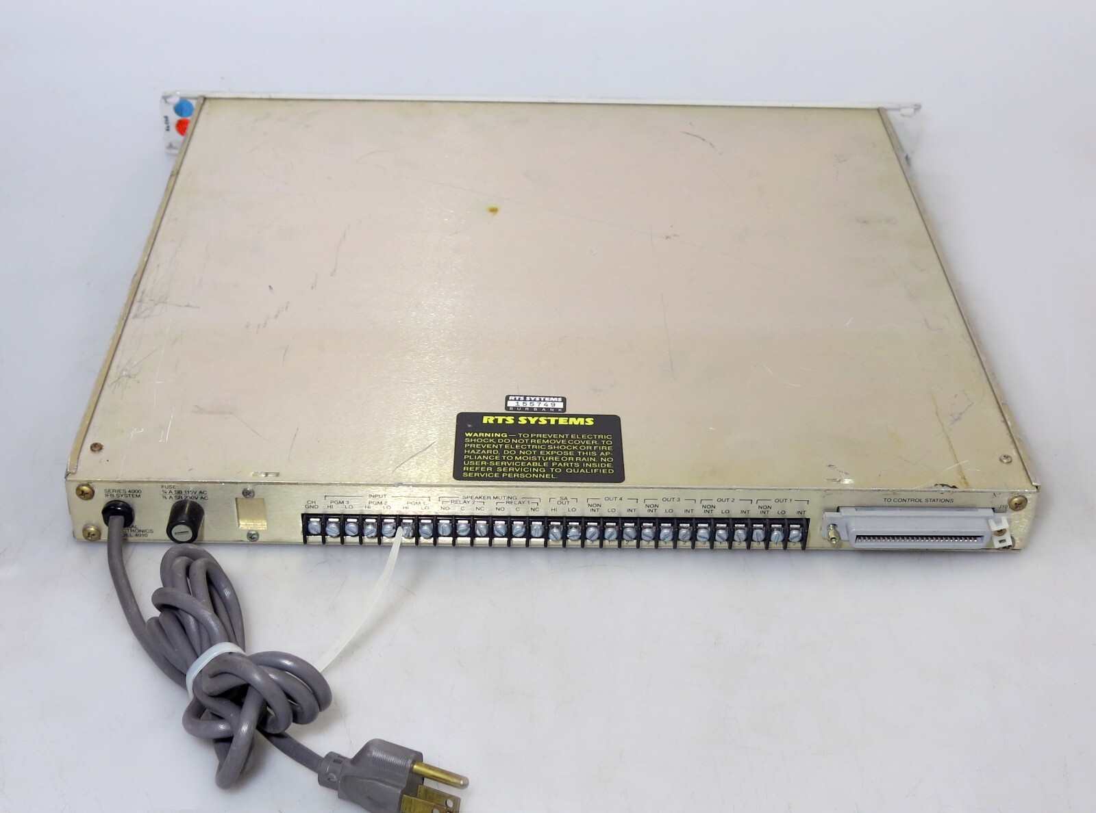 RTS Telex Model 4010 Central Electronics Series 4000 IFB System
