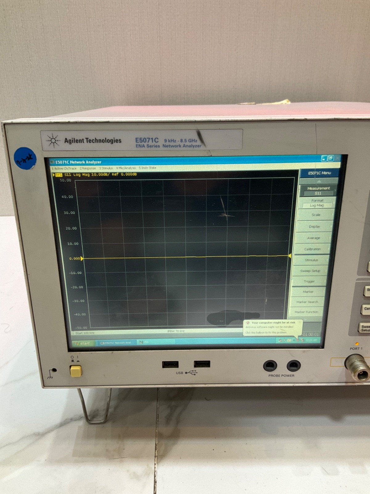 AGILENT TECHNOLOGIES E5071C NETWORK ANALYZER 9KHz-8.5GHz E5071C-ATO-65898