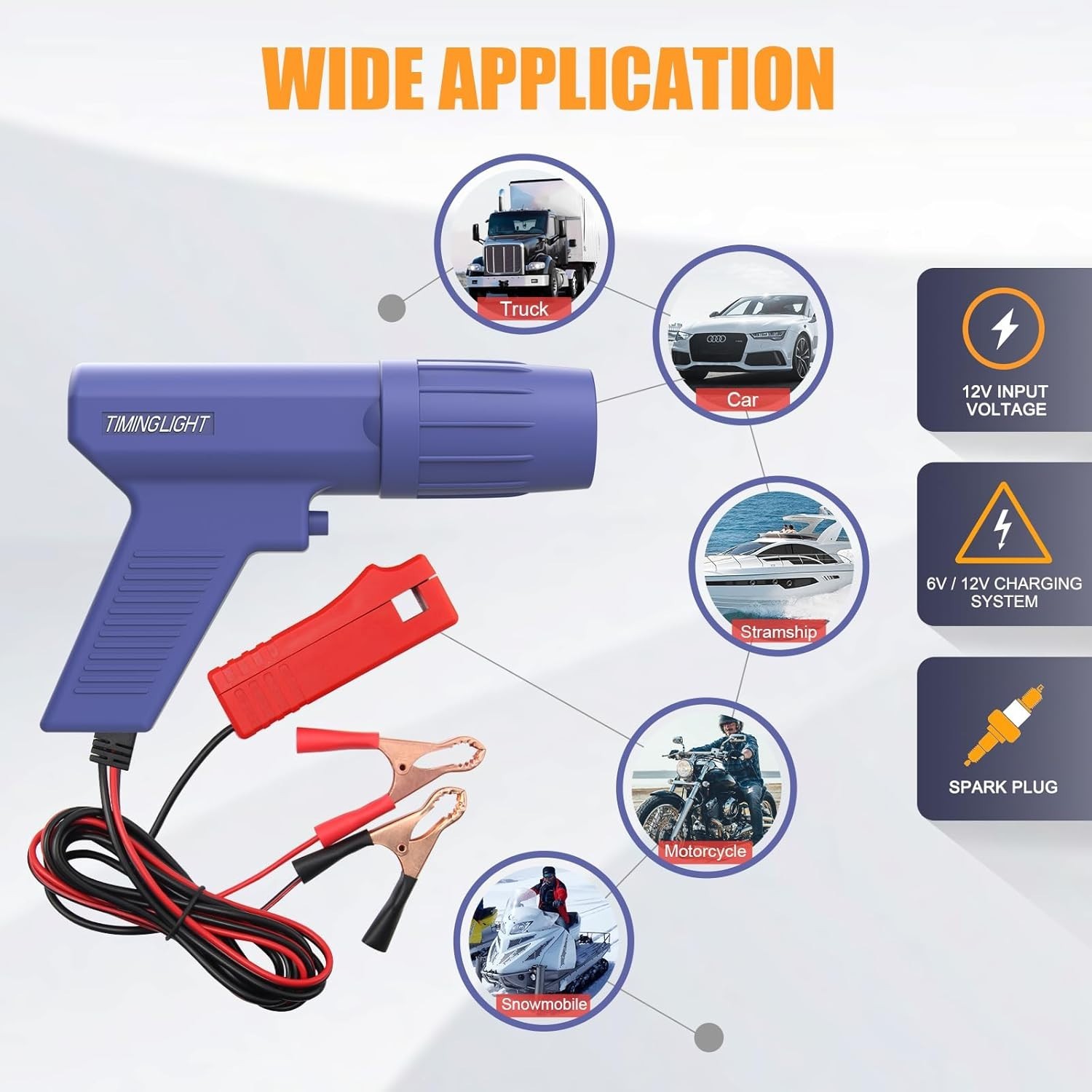 Adjustable Brightness Pro Ignition Timing Light with Strong Strobe Function