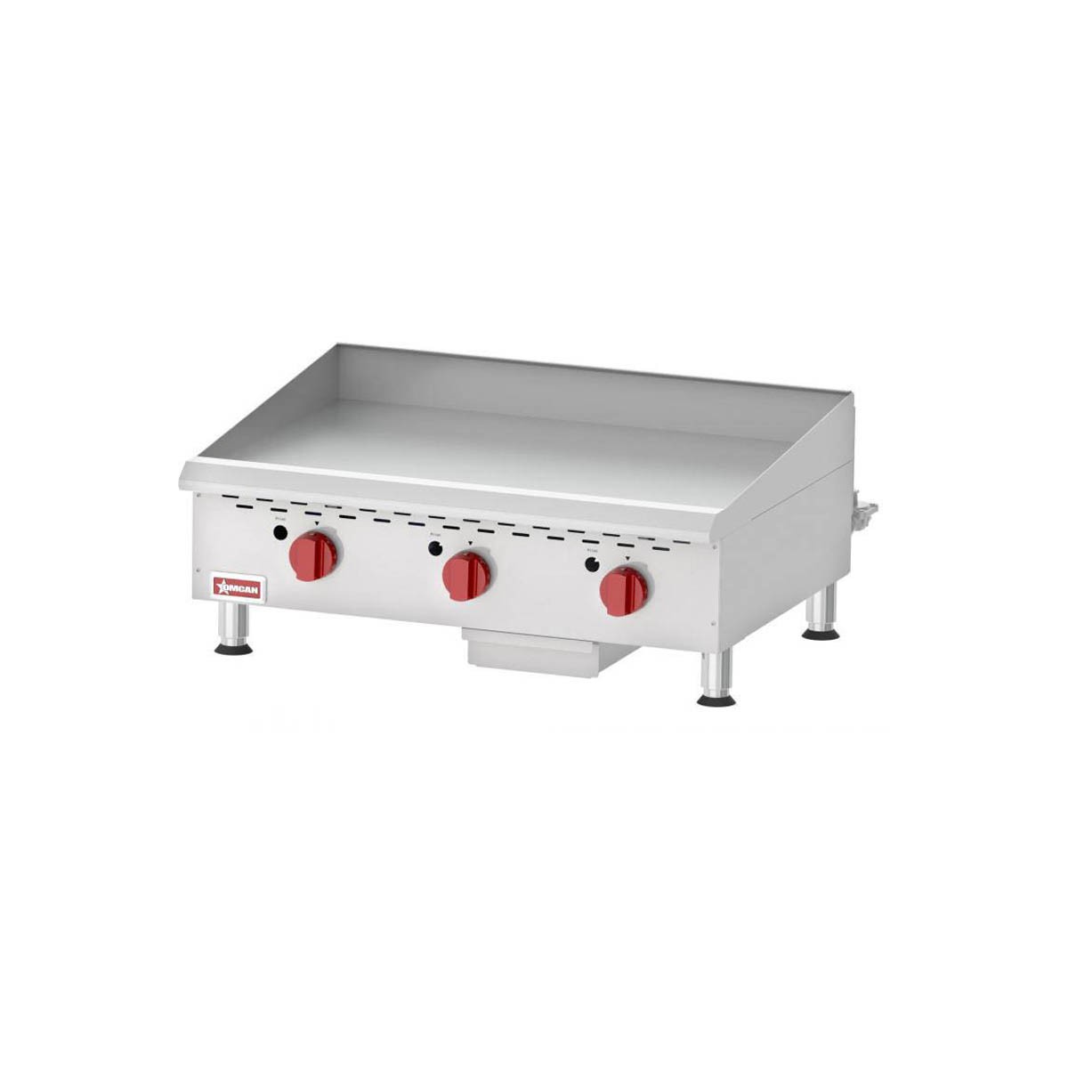 Omcan USA 43018 36" Countertop Thermostatic Gas Griddle, 3/4" Steel Plate, 90...