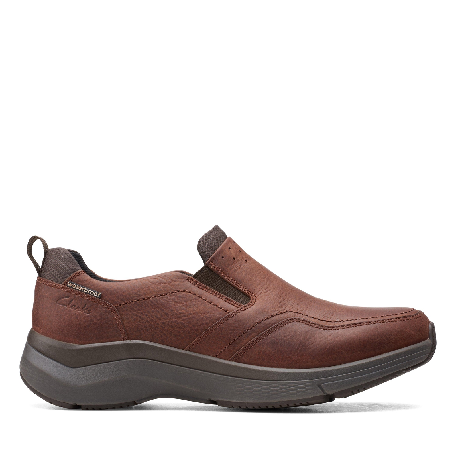Clarks Mens Wave  2.0 Edge Brown Leather Active Sneakers Shoes