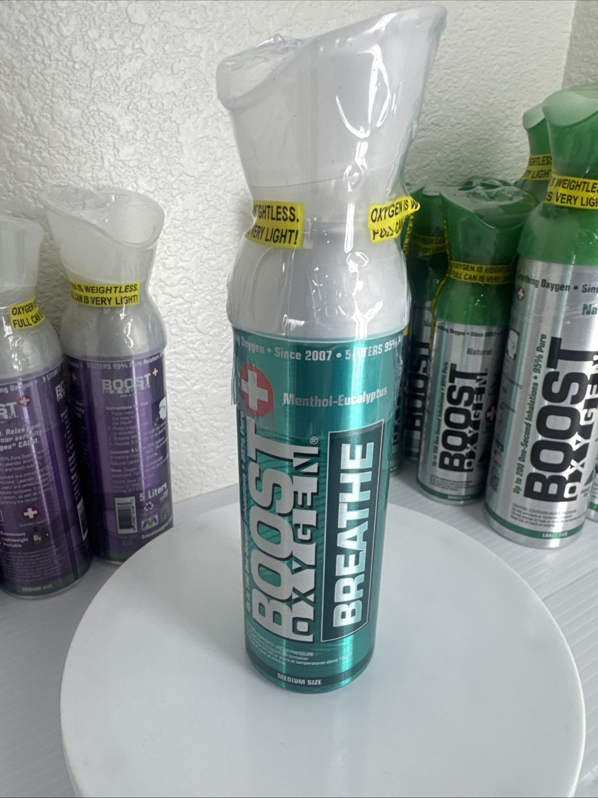 Boost Oxygen Energy Menthol-Eucalyptus 5 Liter Medium Size🎈FREE SHIP🎈Breathe