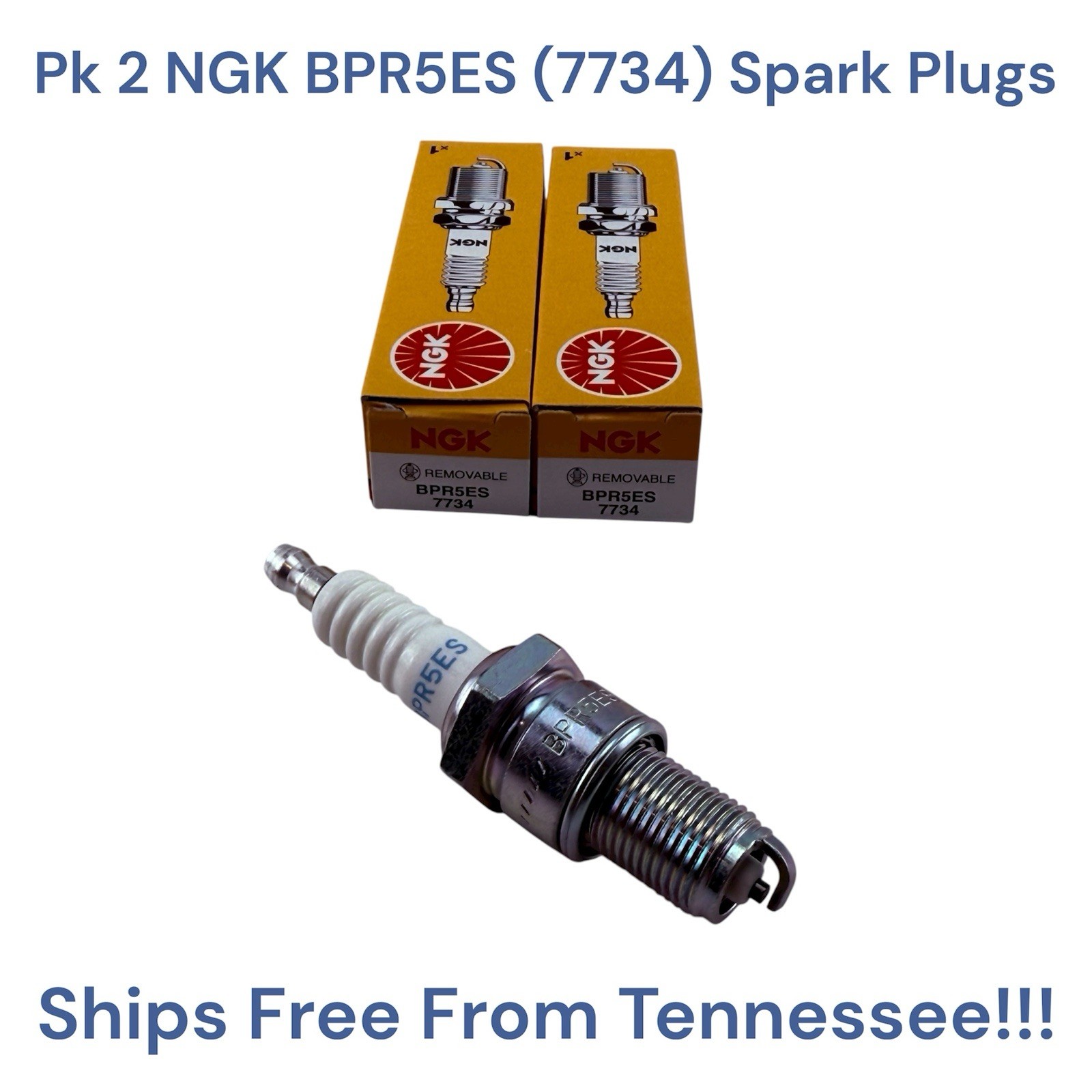 Pack of 2 NGK BPR5ES 7734 Spark Plugs – Genuine NGK – Brand New
