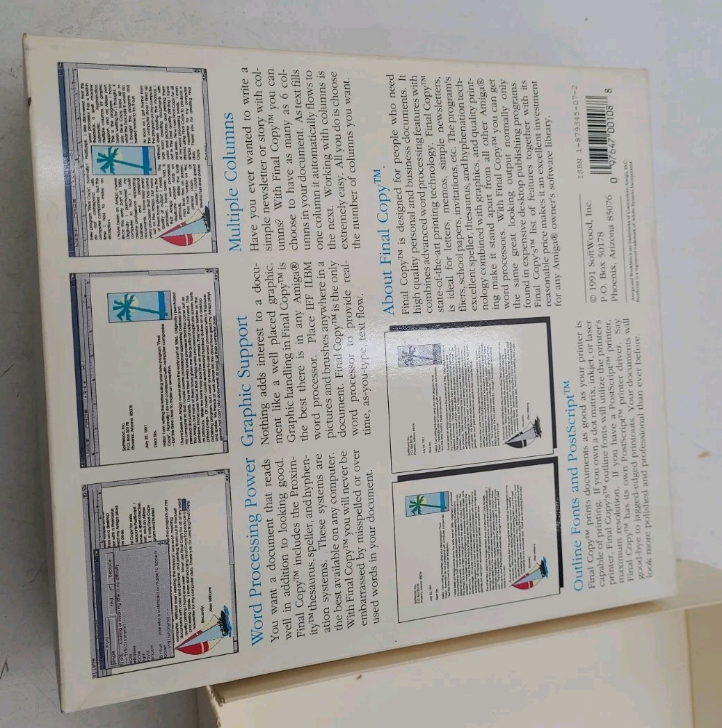 Commodore Amiga Final Copy II Word Processor on 3.5" Disks Read