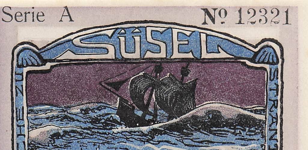 Germany / Notgeld 1 Susel Mark ND. 1921 Series A Radar # 12321 Uncirculated RRZ1