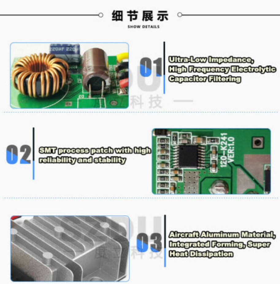 DC-DC Car 6V Step Up to 12V 3A 36W Boost Power Converter regulator Module