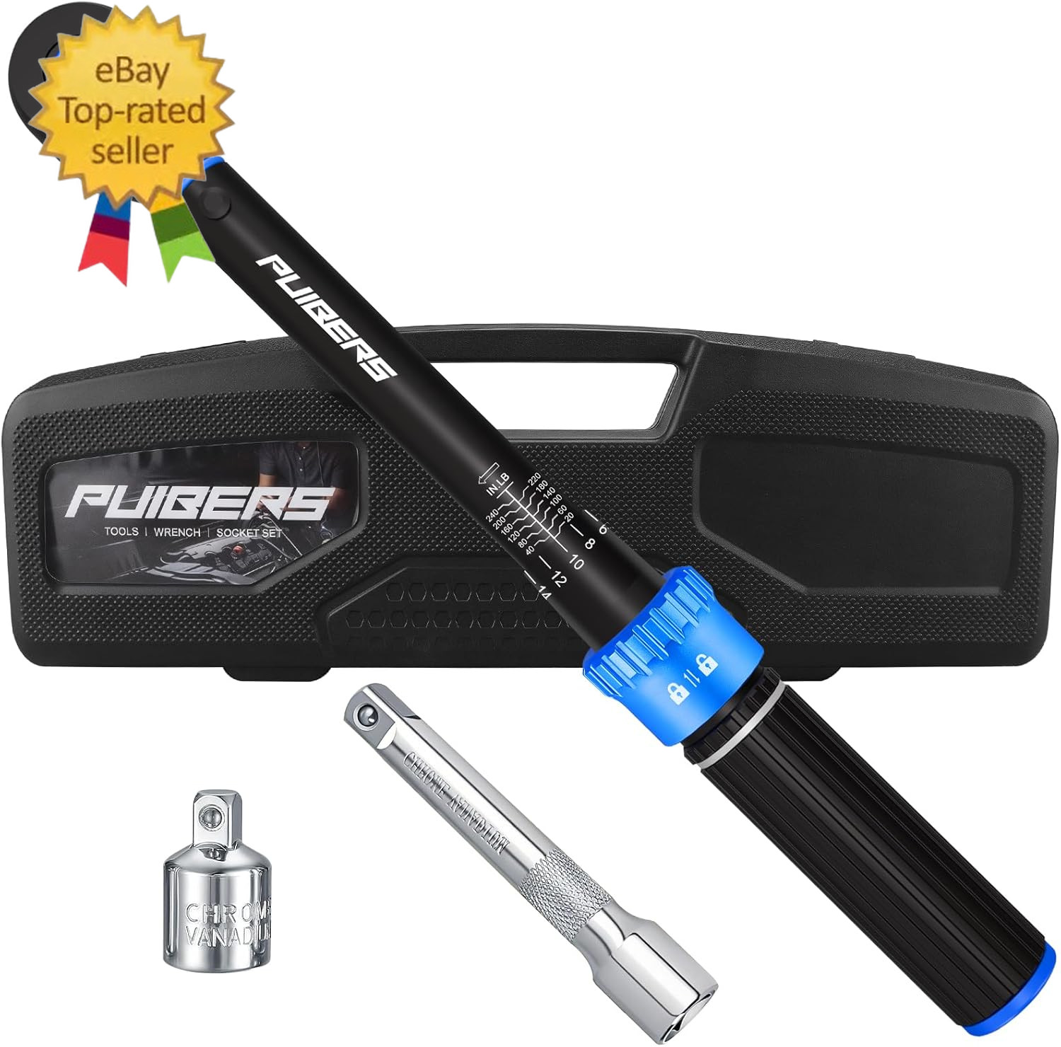3/8" Drive Inch Pound Torque Wrench 20-240 In.Lb, ±3% Accuracy, Dual-Direction 7