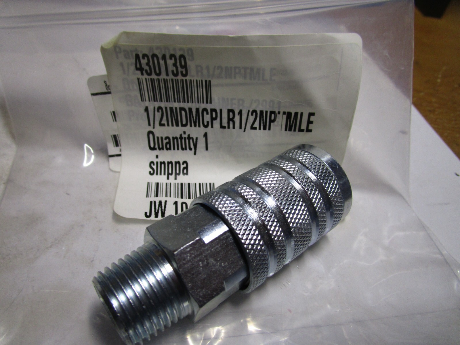 1/2" Industrial Interchange x 1/2" Male NPT Steel Coupler