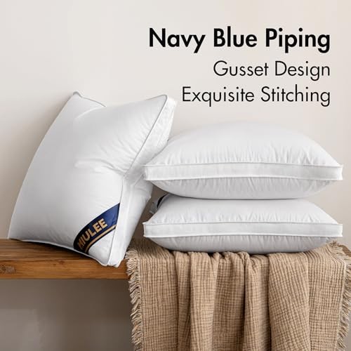 26x26 Feather Down Pillow Inserts with Gusset Bed 26x26 Inch (Pack of 2)