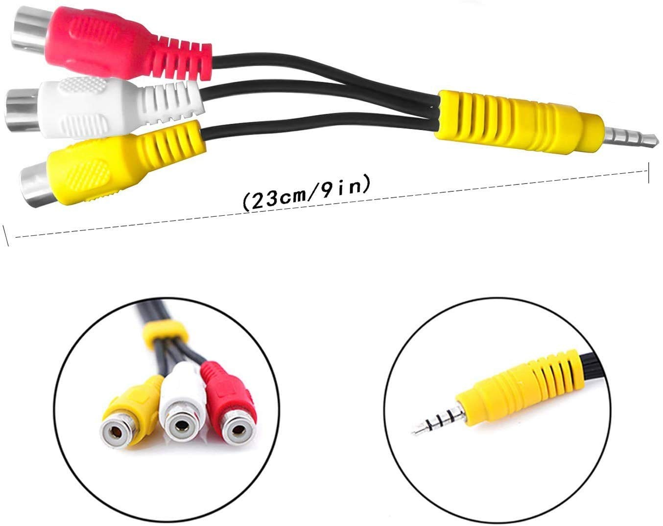 SNLLMZI AV Adapter, Video Component Adapter Cable Replacement for 9 inches