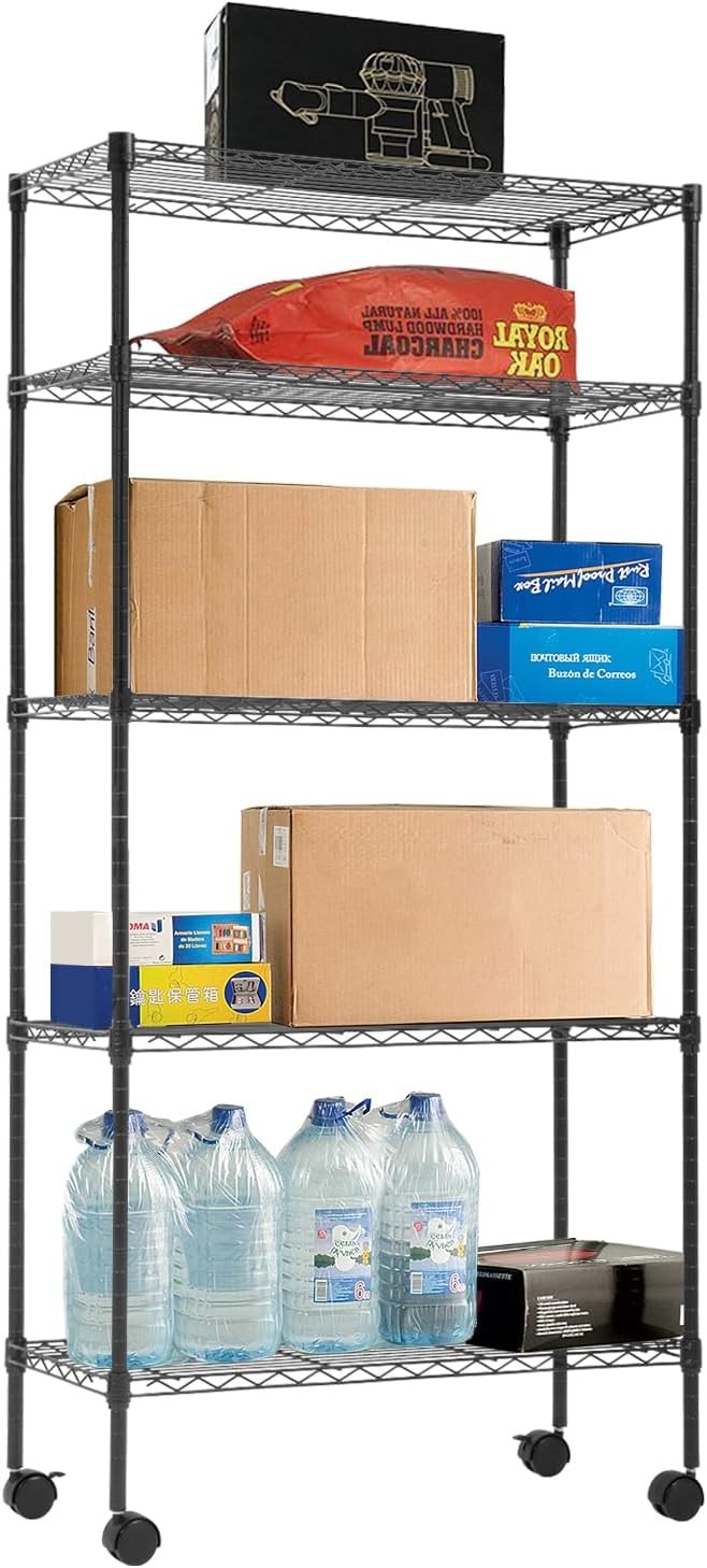Commercial Storage Shelves Heavy Duty Shelving 5 Tier Layer Wire Shelving Unit