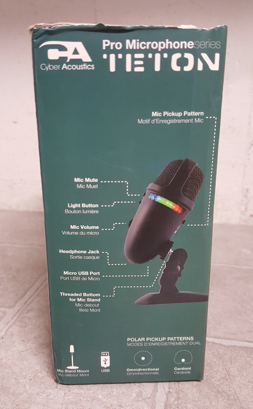 Cyber Acoustics Teton USB Microphone (CVL-2009)