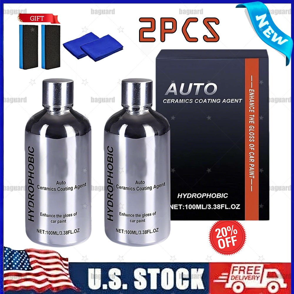 2X Nano-Ceramic Car Coating Suitable Anti-Rust & Anti-Oxidation Protection Gift*