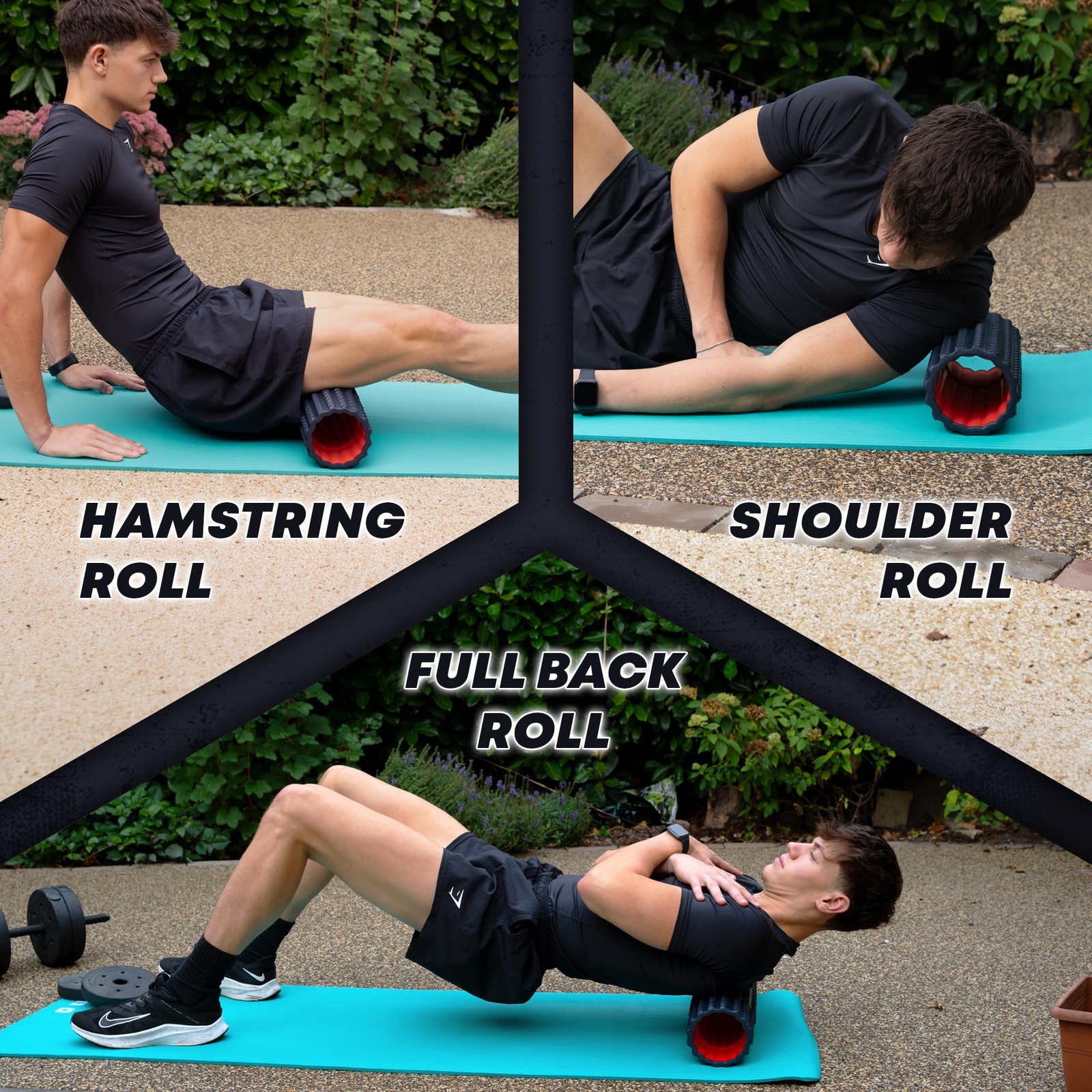 High Density Foam Roller for Physical Therapy – 12" High Density Exercise Rol...