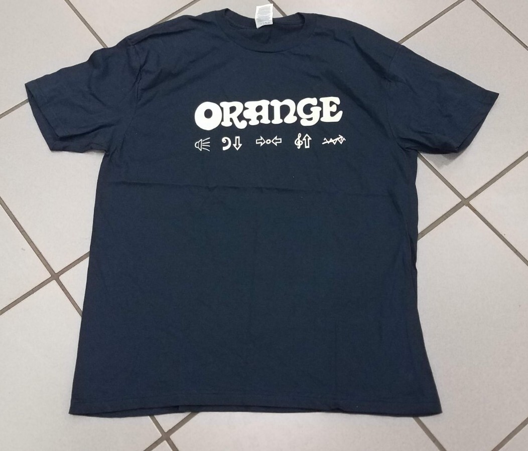 Orange Amps Limited 2014 Promo Shirt Size EXTRA LARGE XL NAVY Blue RARE OOP