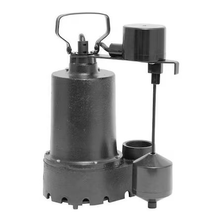 Dayton 92572 Sump Pump, Thermoplastic, 1/2 Hp