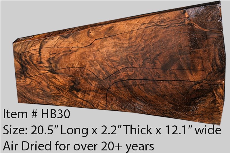 Turkish walnut gun stock blank for shotguns hb30