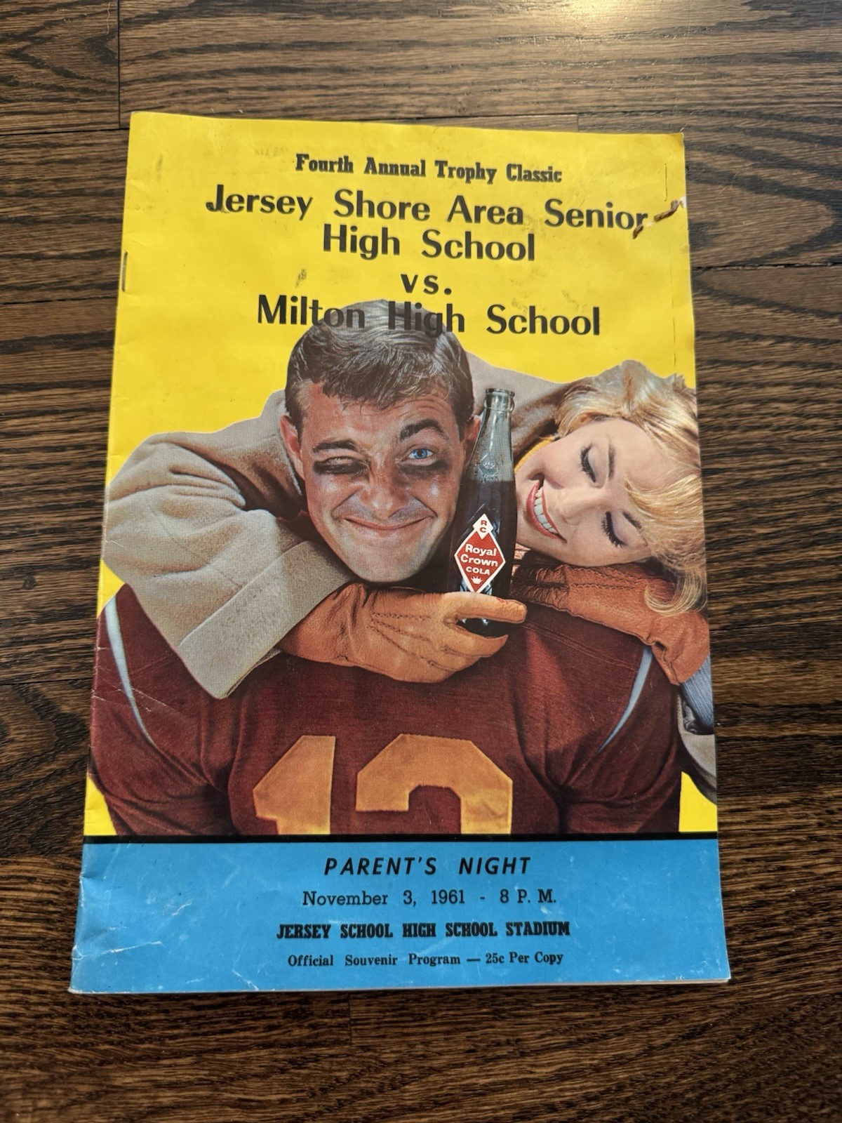 1961 JERSEY SHORE vs MILTON High School Football TROPHY GAME Program