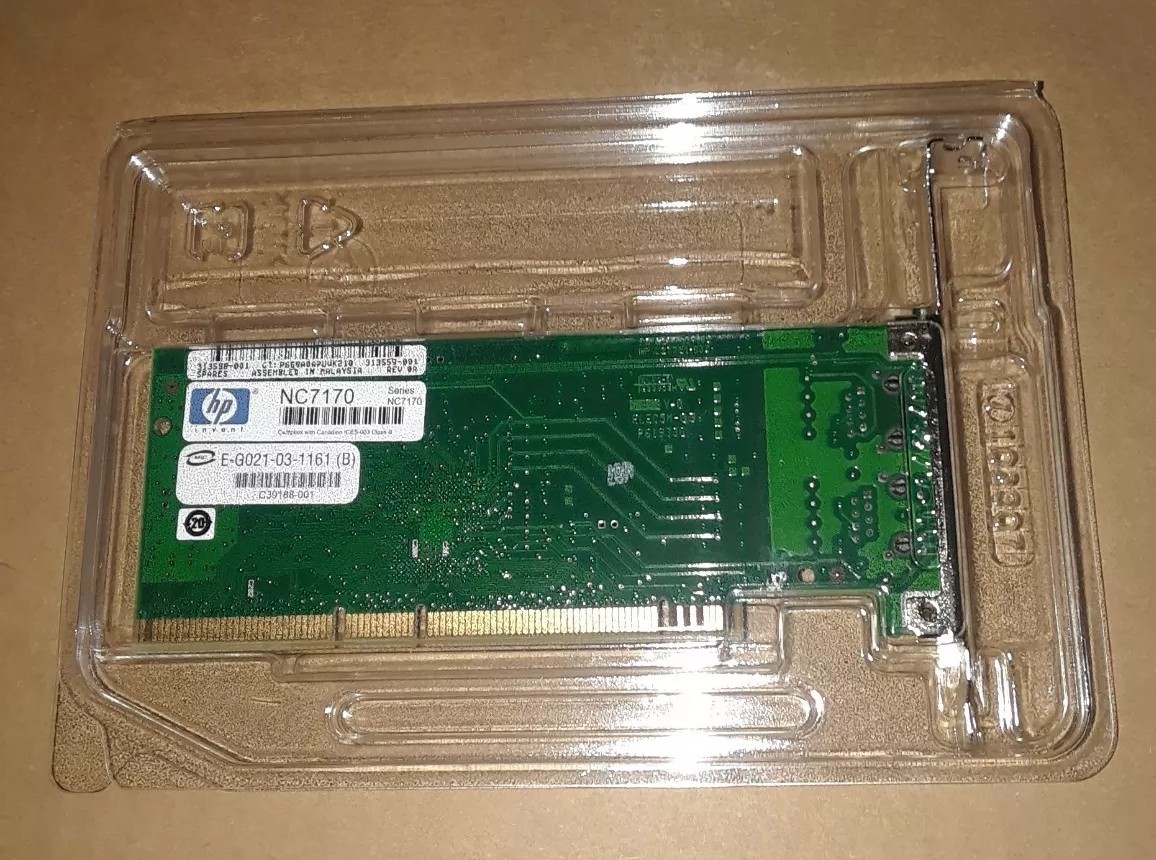 HP 313586-001 NC7170 DUAL ETHERNET PCI-X ADAPTER 313559-001