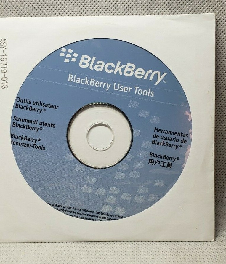 Vintage Blackberry User Tools Software Windows PC CD-ROM (2006) Utilities