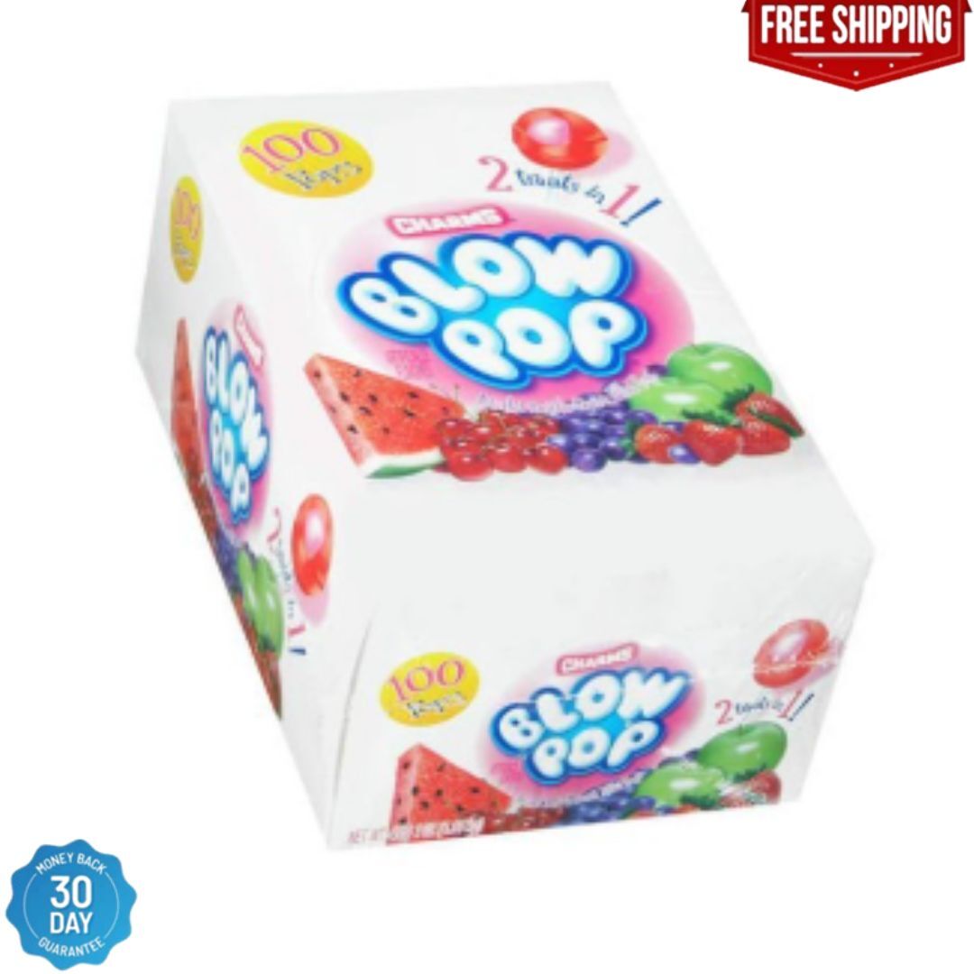Charms Blow Pops, Assorted Flavors, 100-Count Box (8138)