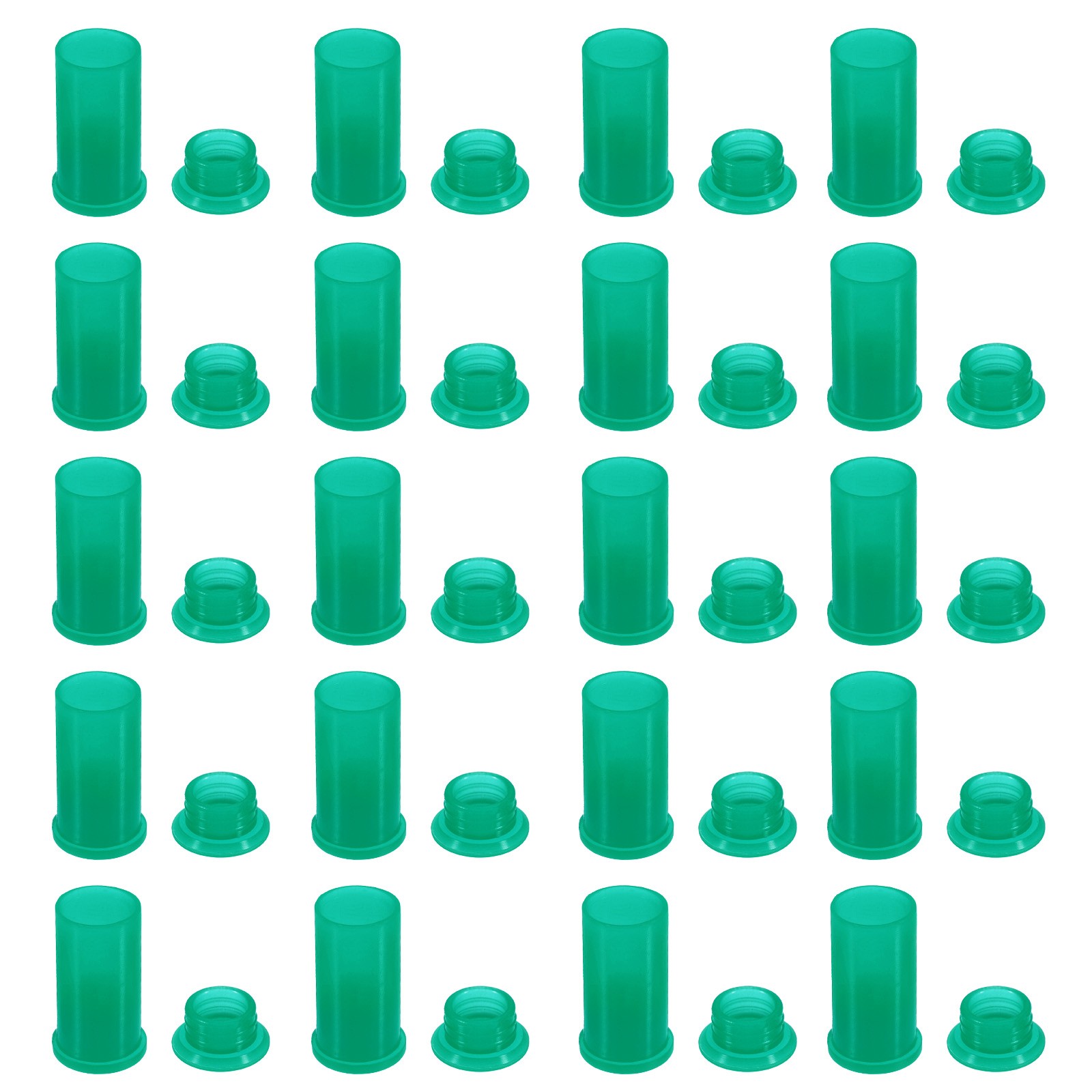 Solar Connector Caps 50 Set Weather Resistant IP67 Male and Female 26x14mm Green