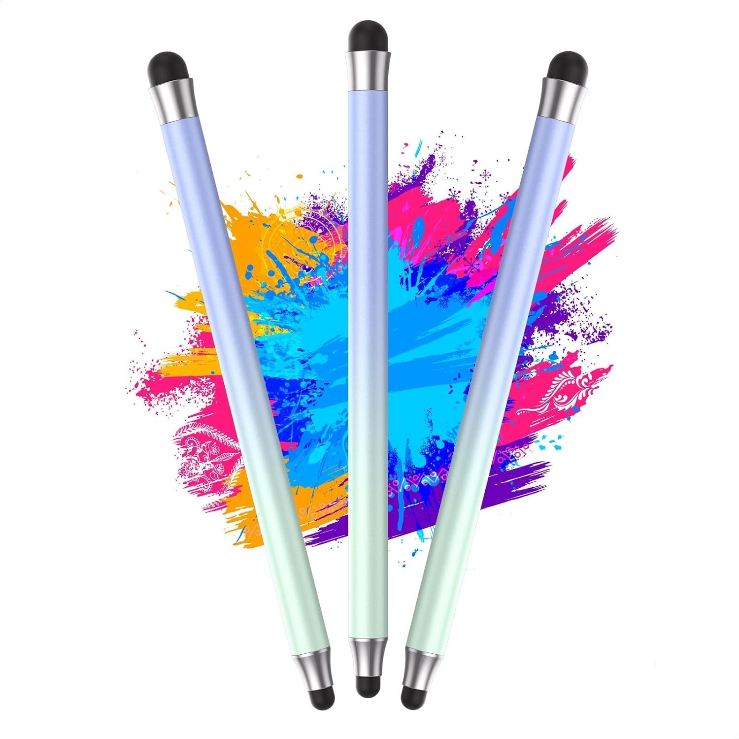 2-in-1 Precision Stylus Pens in Gradient Light Blue - Perfect for All Devices