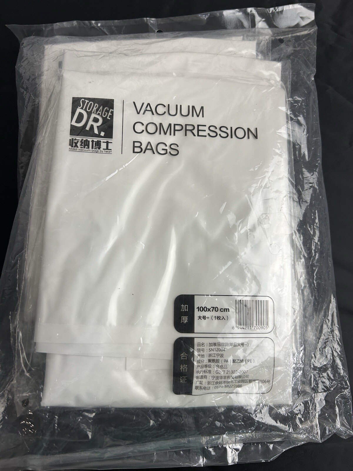 DR Storage Vacuum Compression 100X70 CM Bags Space Saver 6 bags