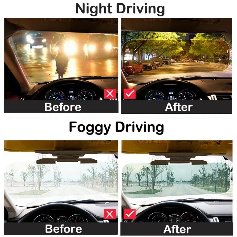 Day Night Universal HD Car Sun Visor Extension Car Anti Glare Driving Tac Visor