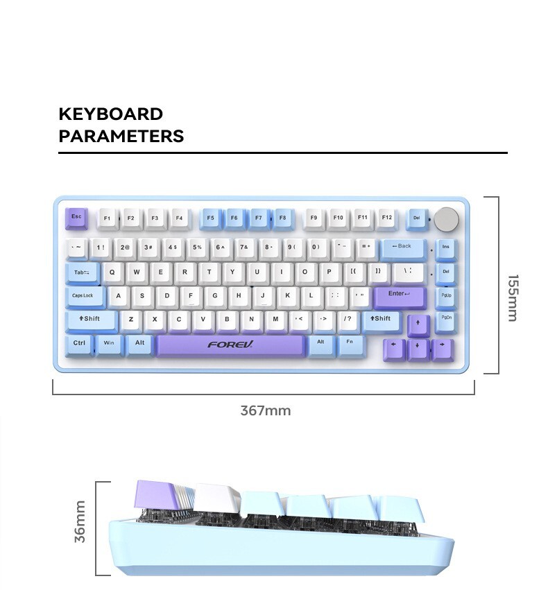 Forev FvQ305S Gaming keyboard Complete